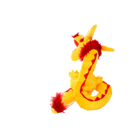 Tuffy Dog Toys - Mighty Dragon Yellow Plush Squeaky Dog Toy