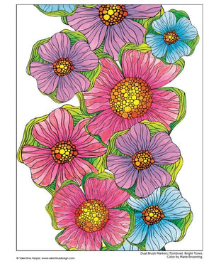 Wellspring- Coloring Book - Creative Coloring Flowers