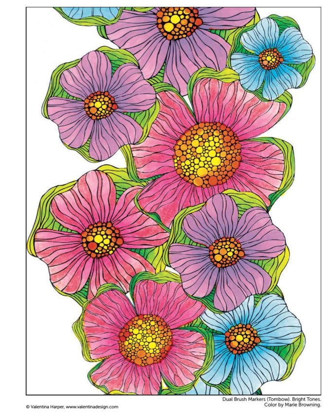 Wellspring- Coloring Book - Creative Coloring Flowers