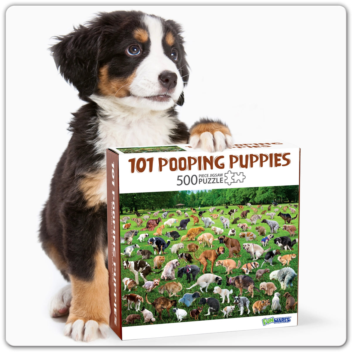 Funware - 101 Pooping Puppies 500 Piece Puzzle - Southern Agriculture 
