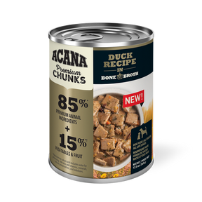 Champion Petfoods, Acana - All Dog Breeds, All Life Stages Premium Chunks, Duck Recipe in Bone Broth - Southern Agriculture 