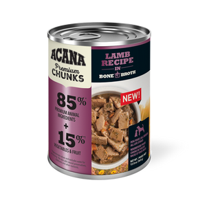 Champion Petfoods, Acana - All Dog Breeds, All Life Stages  Premium Chunks, Lamb Recipe in Bone Broth - Southern Agriculture 