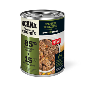 Champion Petfoods, Acana - All Dog Breeds, All Life Stages   Premium Chunks, Pork Recipe in Bone Broth - Southern Agriculture 