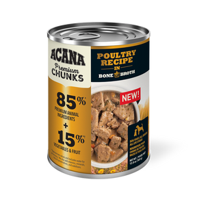 Champion Petfoods, Acana - All Dog Breeds, All Life Stages  Premium Chunks, Poultry Recipe in Bone Broth - Southern Agriculture 