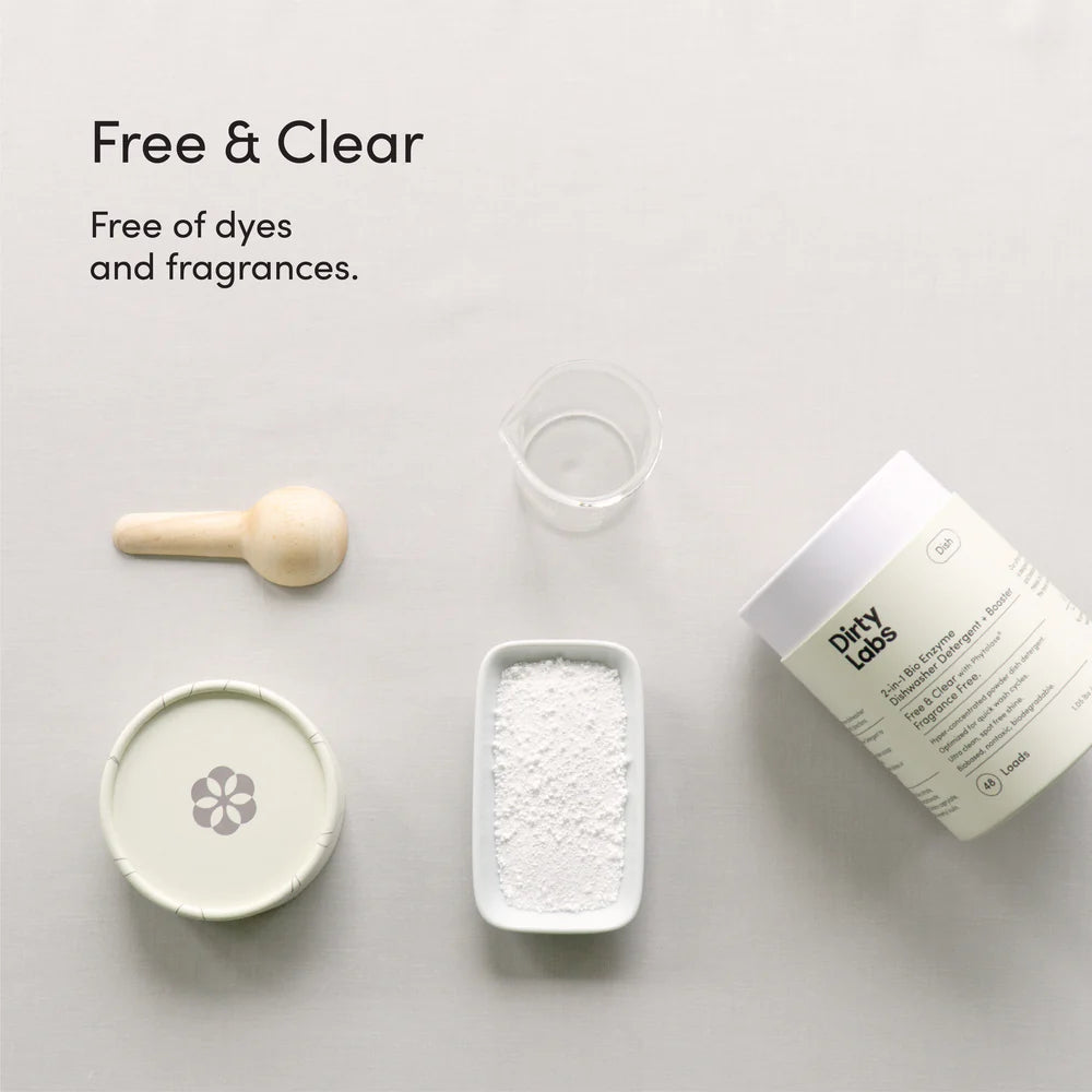 Dirty Labs - Free & Clear Bio Enzyme Dishwasher Detergent - Southern Agriculture 