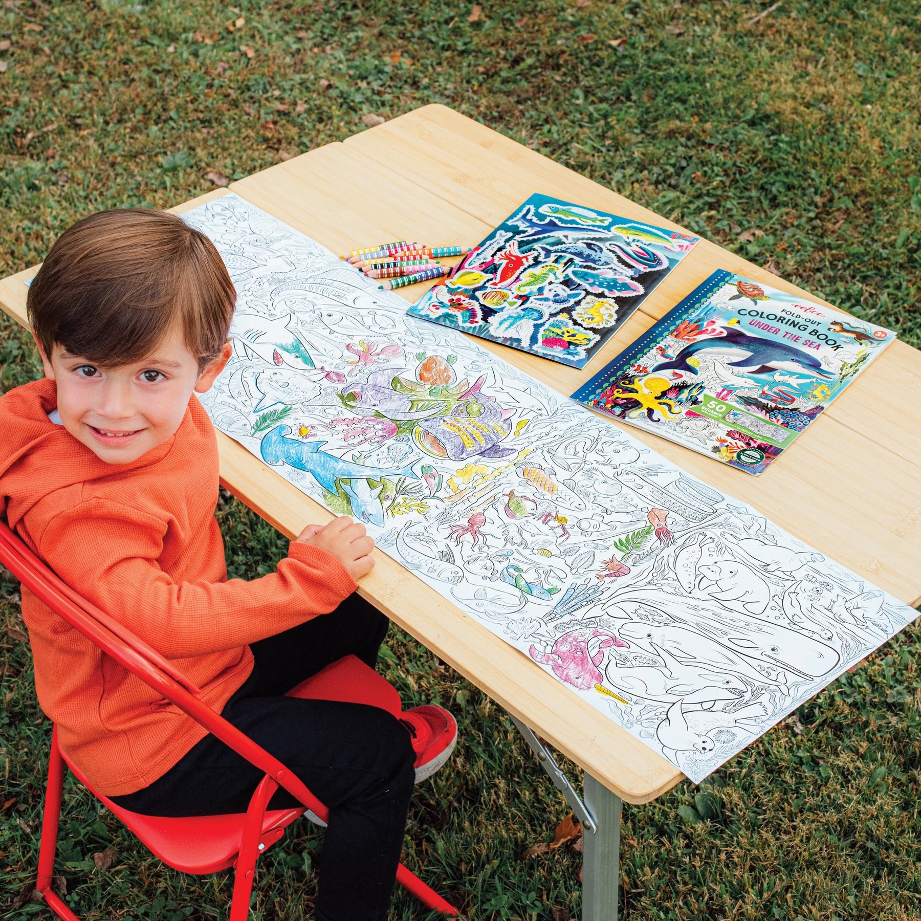 eeBoo - Coloring Book FoldOut - Under the Sea