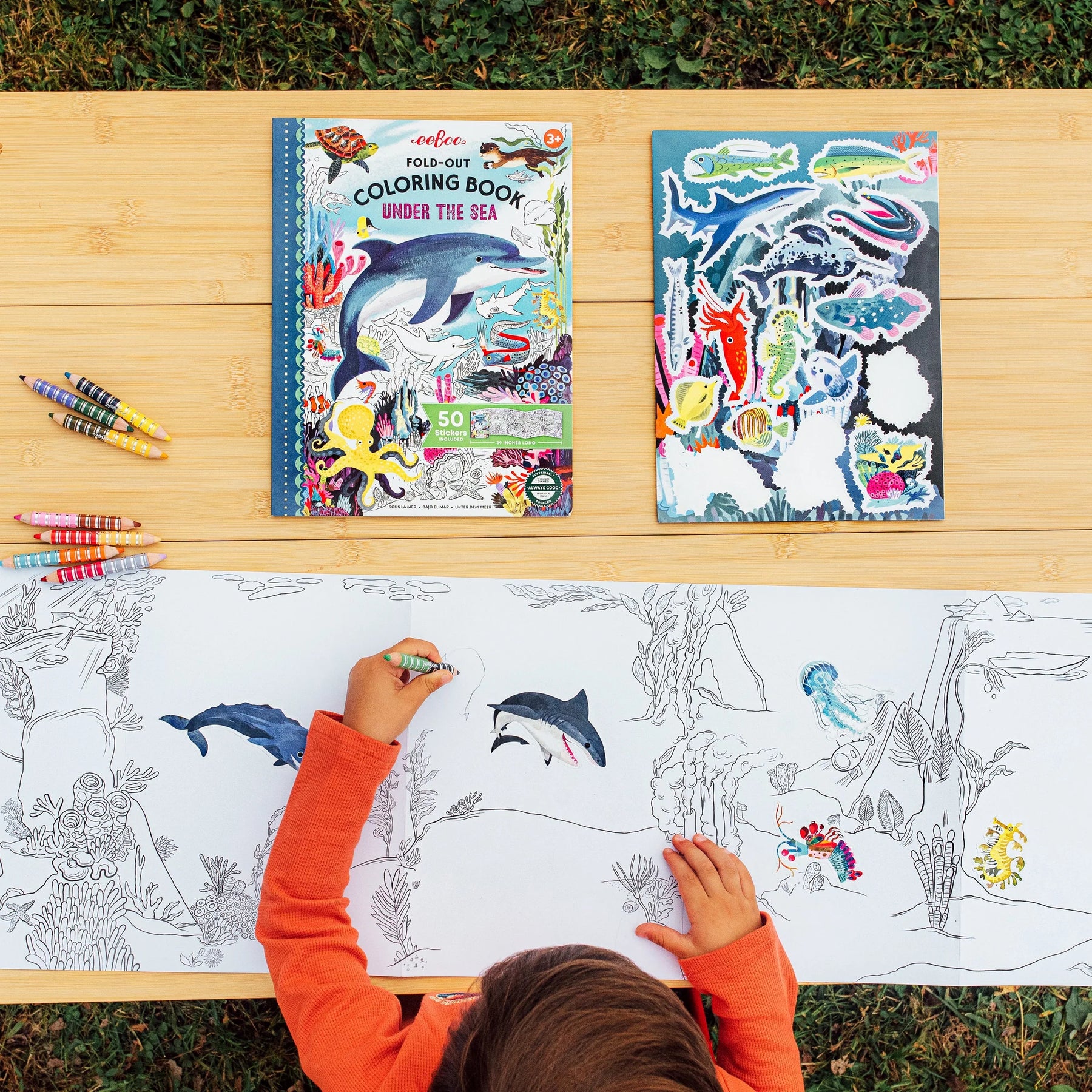 eeBoo - Coloring Book FoldOut - Under the Sea