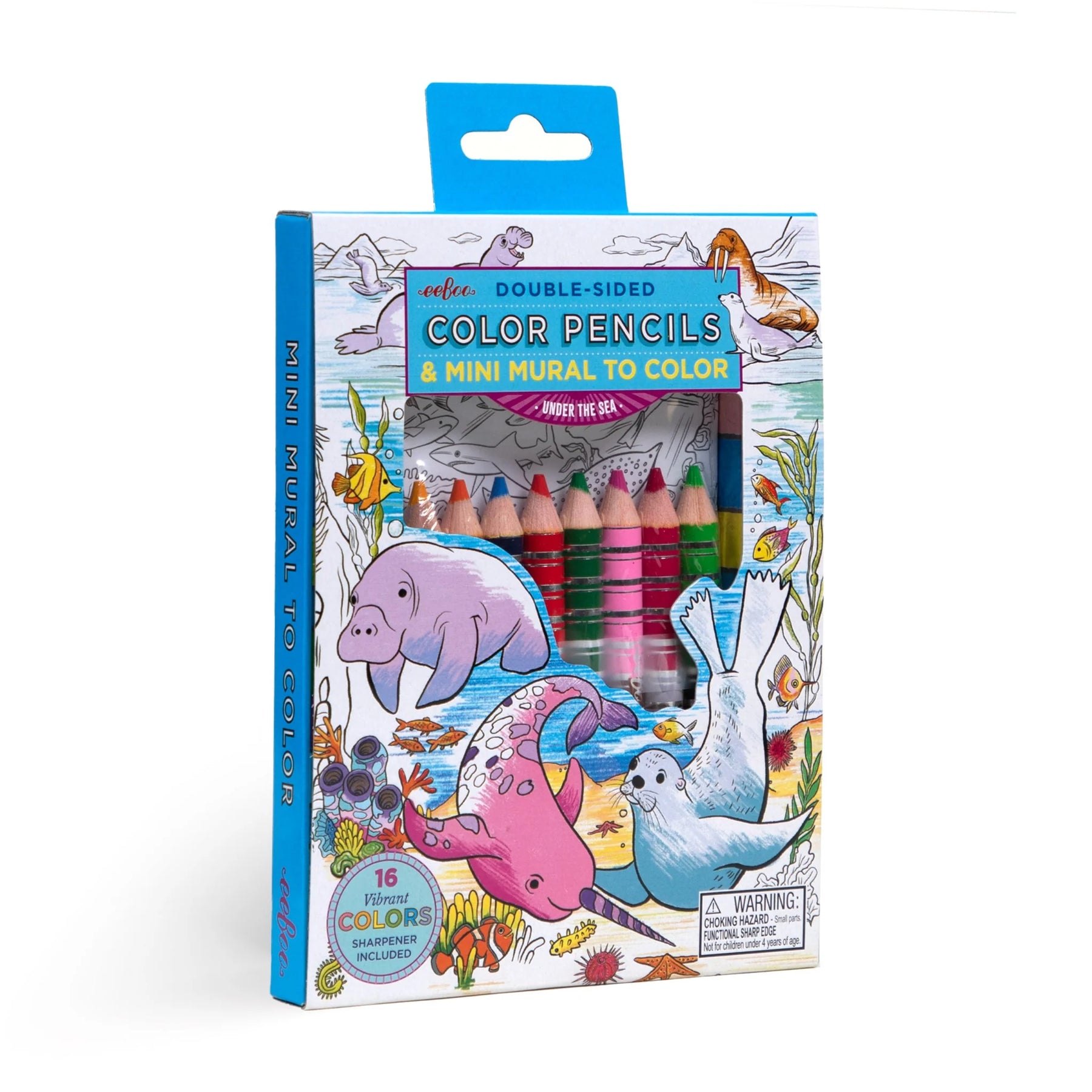 eeBoo - Biggie Pencils with Fold-Out Mini Mural - Under the Sea