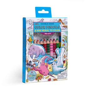eeBoo - Biggie Pencils with Fold-Out Mini Mural - Under the Sea