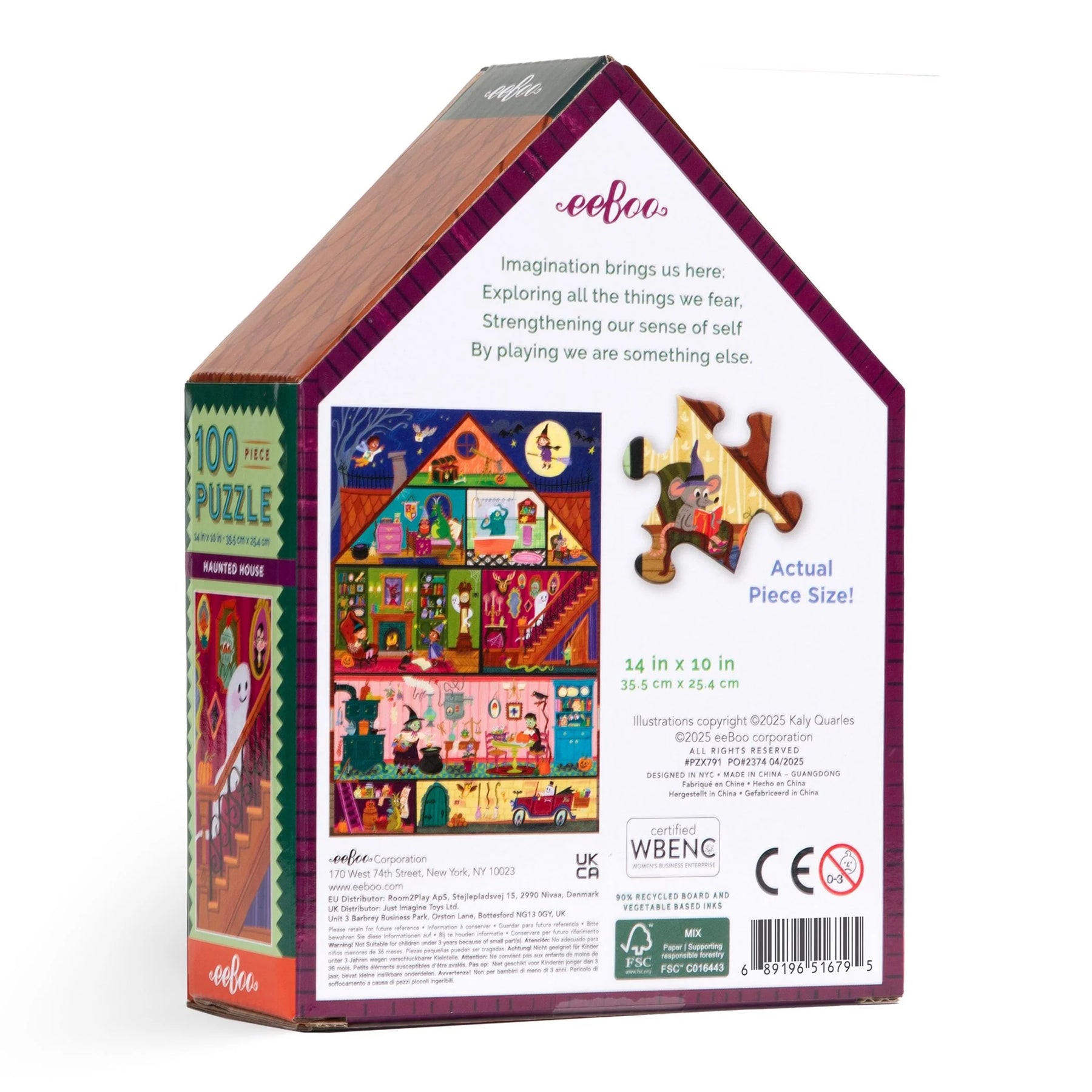 eeBoo - Haunted House Puzzle 100 Piece Puzzle