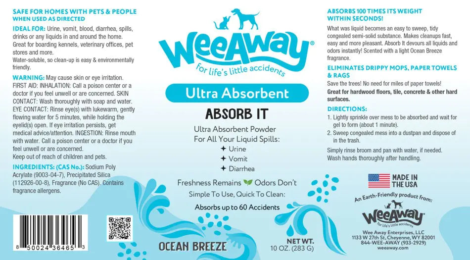 Wee Away Pet Products- Absorb It Semi-Solid Dynamic Cleaner Ocean Breeze