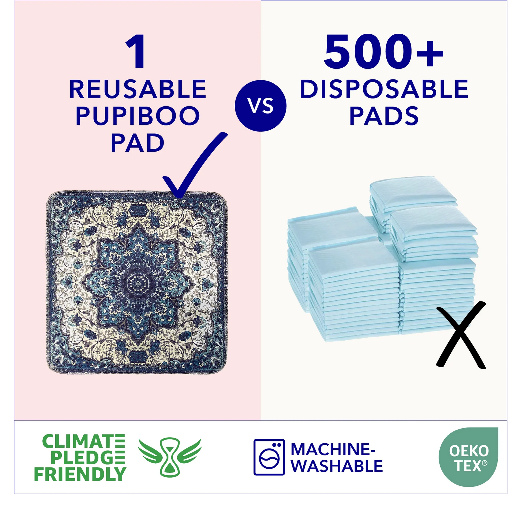 Pupiboo - Blue Medallion Washable Pee Pads - Southern Agriculture 