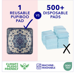 Pupiboo - Blue Medallion Washable Pee Pads - Southern Agriculture 
