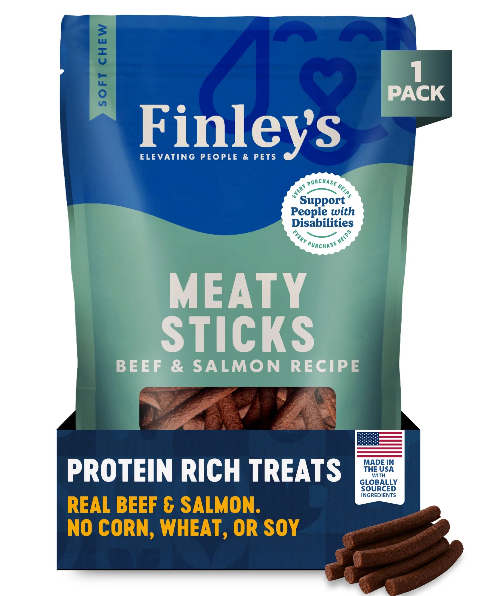 Finley's - Meaty Sticks Beef & Salmon