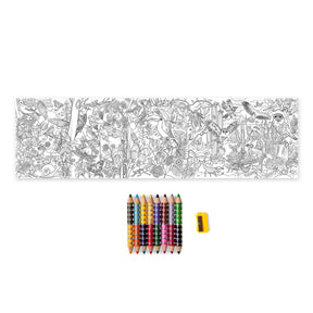 eeBoo - Biggie Pencils with Fold-Out Mini Mural - Bird & Butterfly