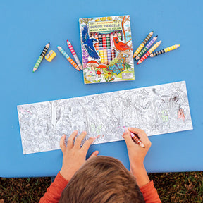 eeBoo - Biggie Pencils with Fold-Out Mini Mural - Bird & Butterfly
