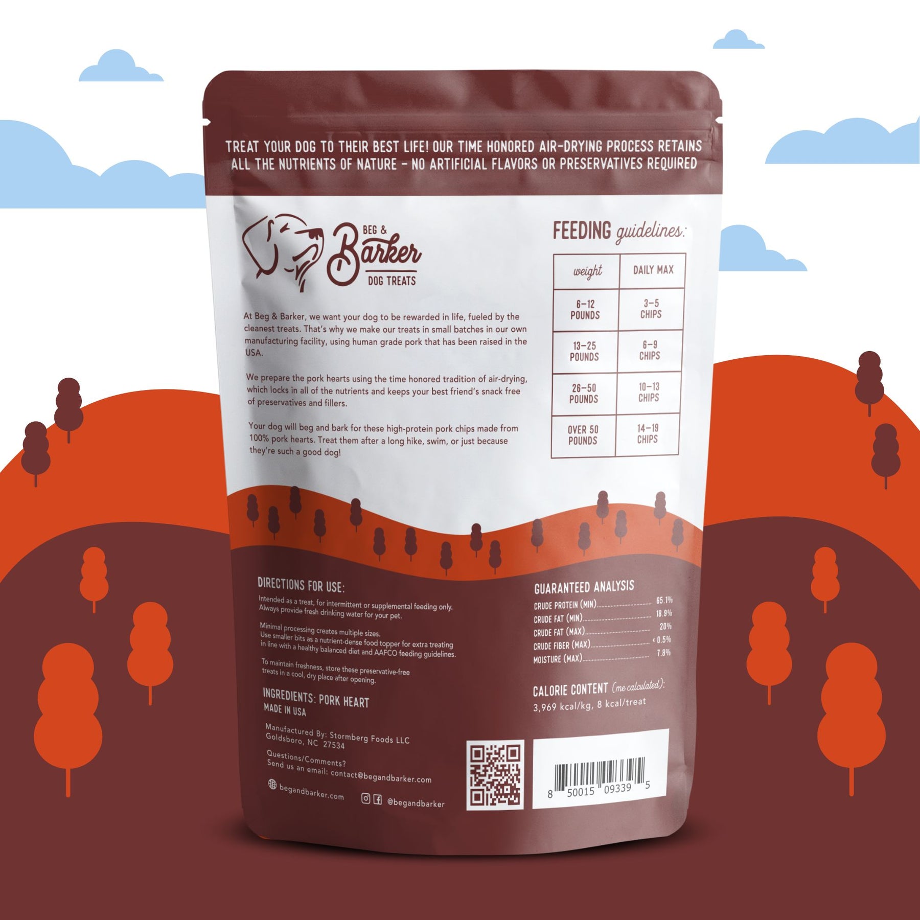 Beg & Barker - Pork Heart Chips Dog Treats 3.5 ounces