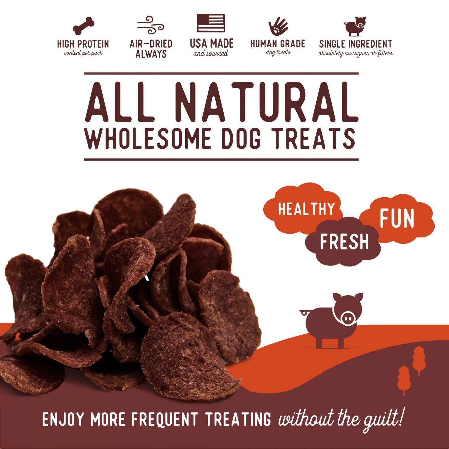 Beg & Barker - Pork Heart Chips Dog Treats 3.5 ounces
