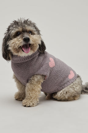 Barefoot Dreams - CozyChic Heart Print Pet Sweater