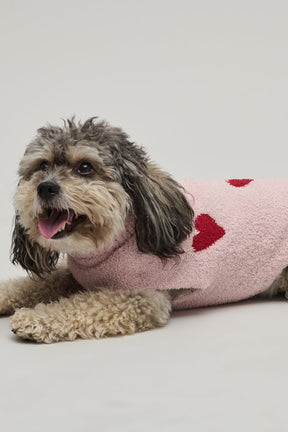Barefoot Dreams - CozyChic Heart Print Pet Sweater