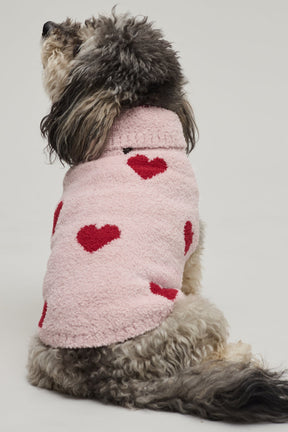 Barefoot Dreams - CozyChic Heart Print Pet Sweater