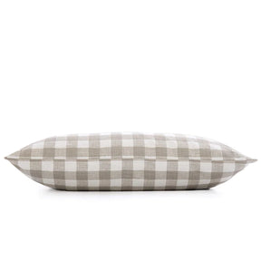 The Foggy Dog - Dog Bed Warm Stone Gingham