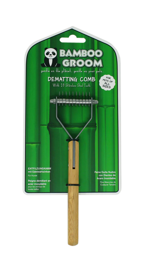 Bamboo Groom - Dematting Comb With 10 Stainless Steel Teeth - Southern Agriculture 