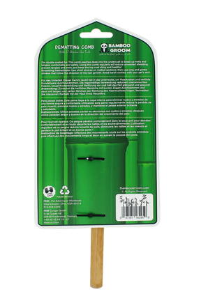 Bamboo Groom - Dematting Comb With 17 Stainless Steel Teeth