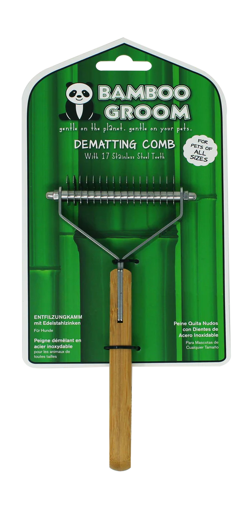 Bamboo Groom - Dematting Comb With 17 Stainless Steel Teeth