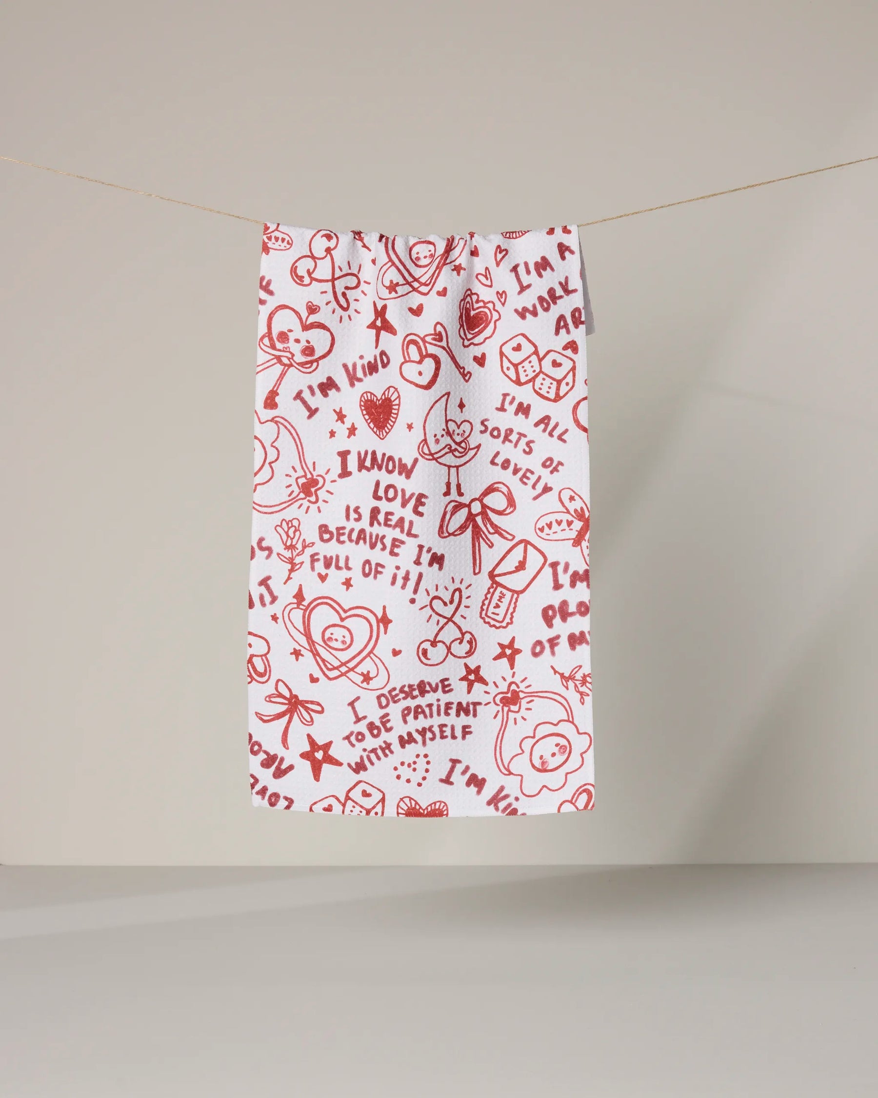 Geometry - Bar Towel Valentines Affirmations