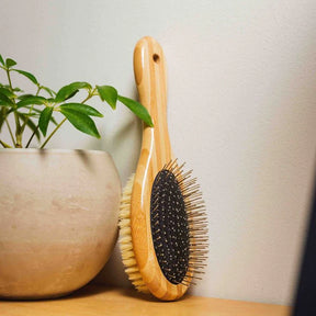 Tilley + Me - Bamboo Two-Sided Bristle and Wire Pet Brush
