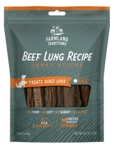 Farmland Traditions - Beef Lung Recipe Jerky Sticks Treats For Dogs