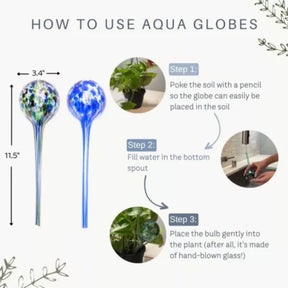 123 Creations - Globes Self Watering Indoor/Outdoor Large Glass
