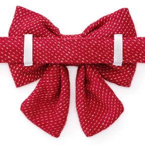 The Foggy Dog - Dog Bow Berry Stitch Flannel