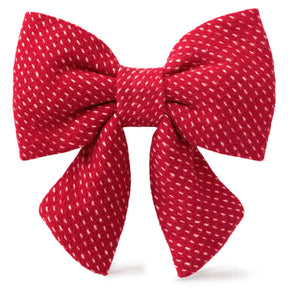 The Foggy Dog - Dog Bow Berry Stitch Flannel