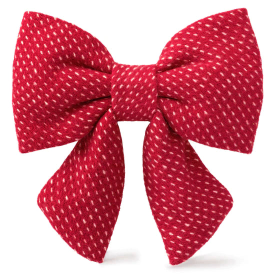The Foggy Dog - Dog Bow Berry Stitch Flannel