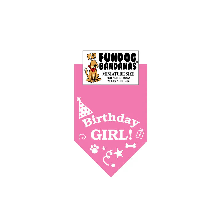 FunDog Bandanas - Dog Bandana Birthday Girl