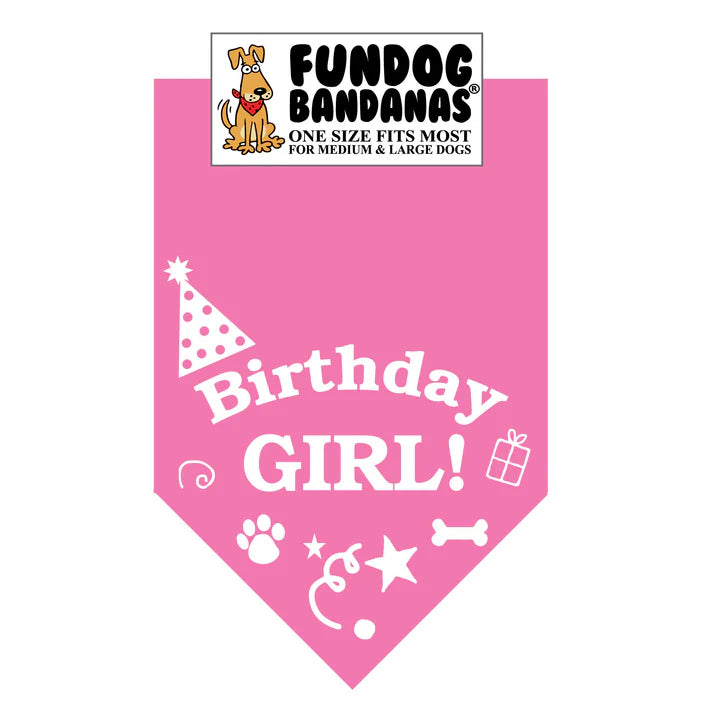 FunDog Bandanas - Dog Bandana Birthday Girl