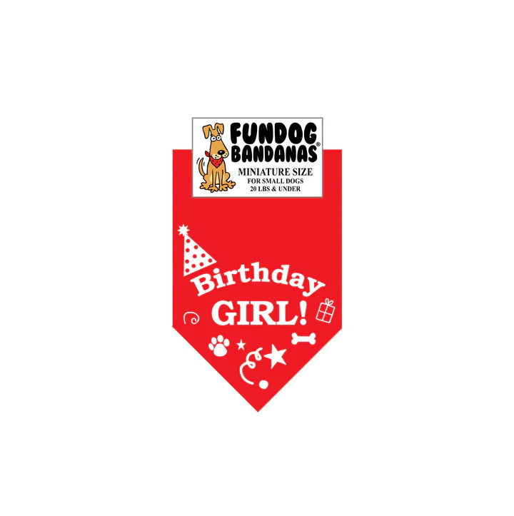 FunDog Bandanas - Dog Bandana Birthday Girl