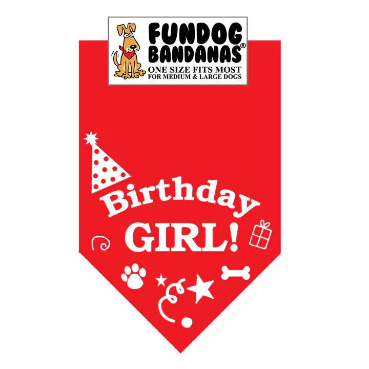 FunDog Bandanas - Dog Bandana Birthday Girl