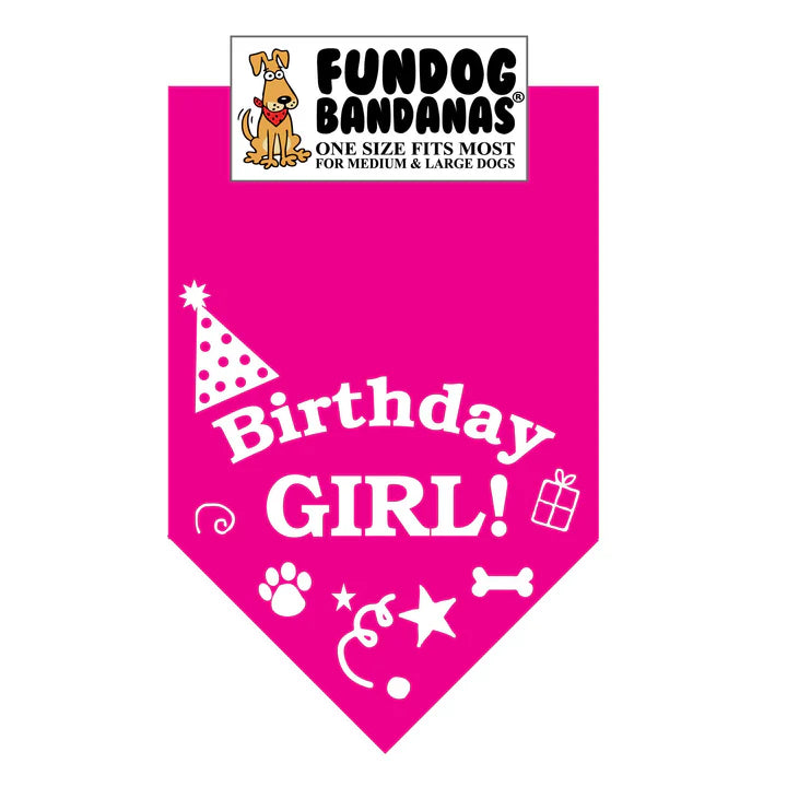 FunDog Bandanas - Dog Bandana Birthday Girl
