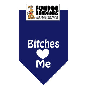 FunDog Bandanas - Dog Bandana Bitches Heart Me
