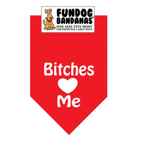 FunDog Bandanas - Dog Bandana Bitches Heart Me