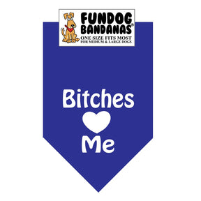 FunDog Bandanas - Dog Bandana Bitches Heart Me