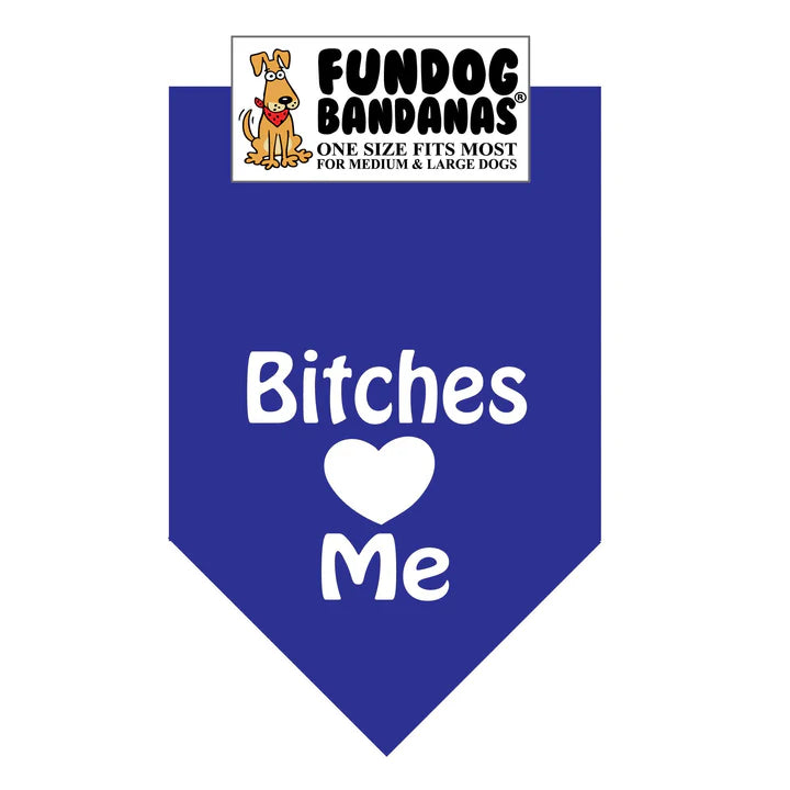 FunDog Bandanas - Dog Bandana Bitches Heart Me
