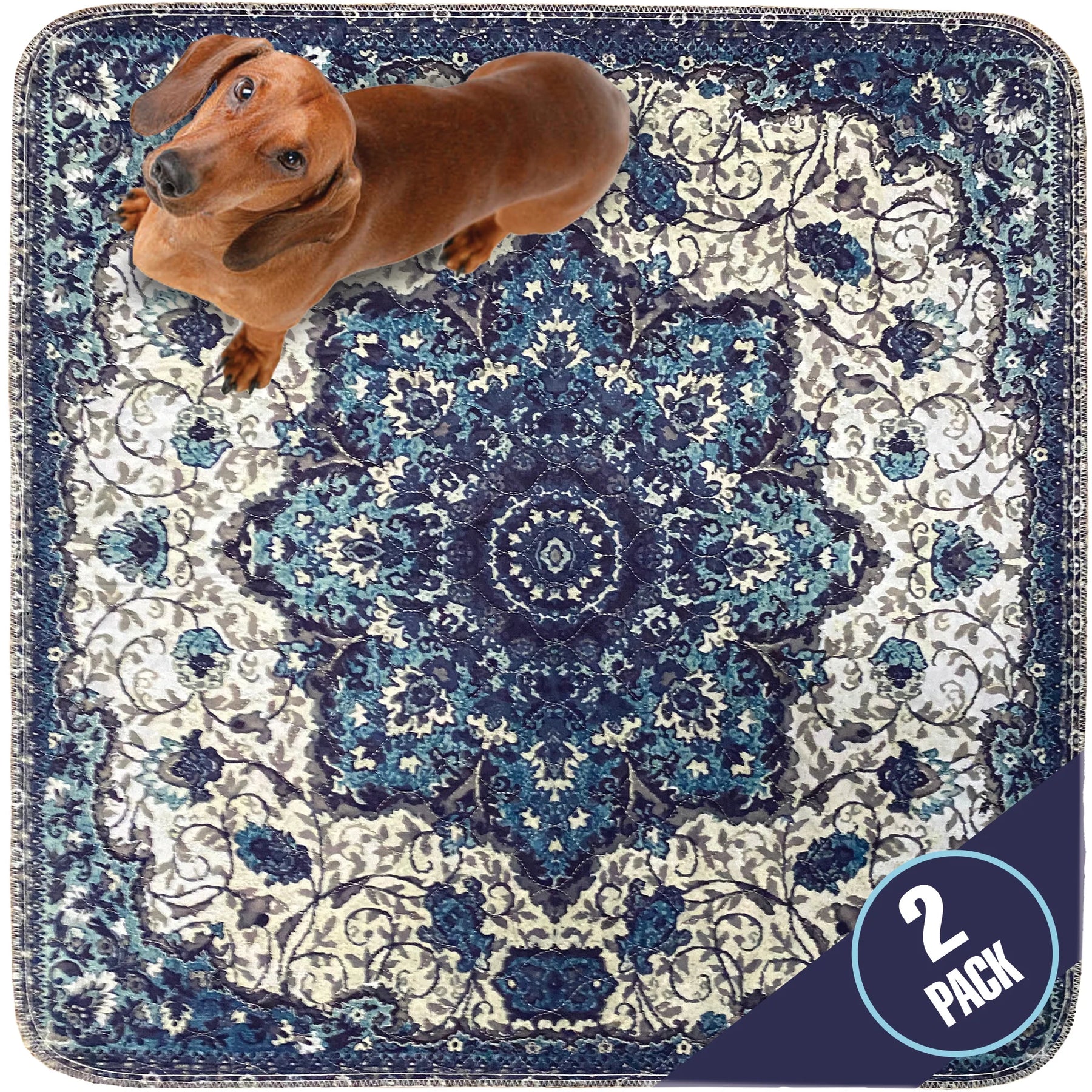 Pupiboo - Blue Medallion Washable Pee Pads - Southern Agriculture 