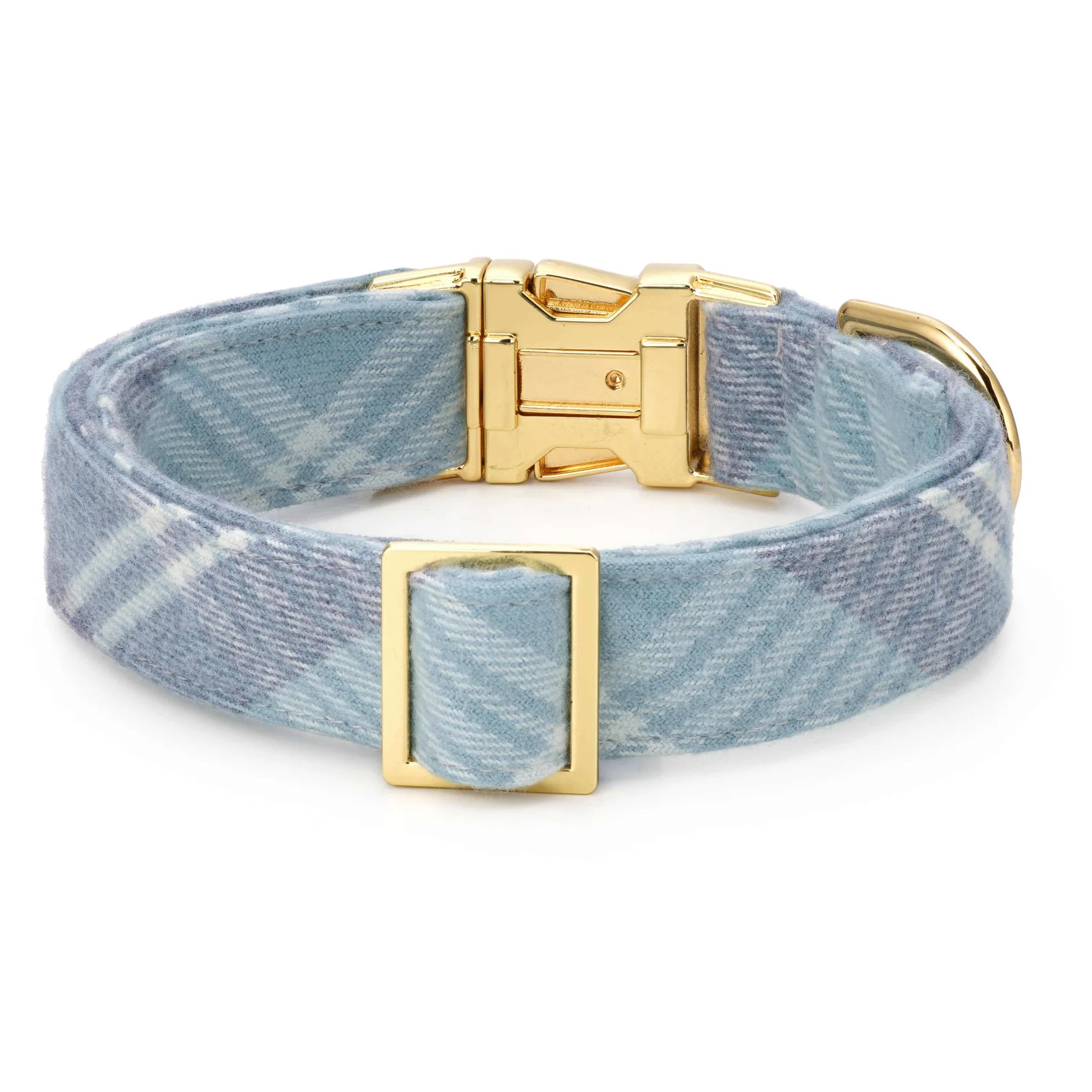 The Foggy Dog - Dog Collar Blue Frost Plaid