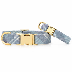 The Foggy Dog - Dog Collar Blue Frost Plaid