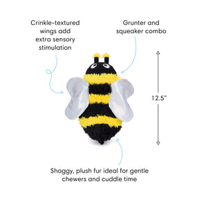 fabdog -  Fluffy Bumble Bee Dog Toy