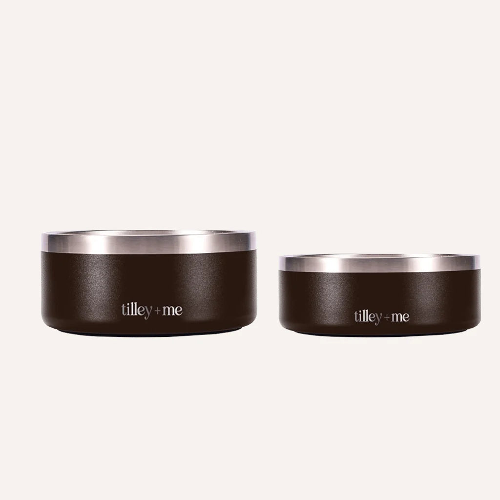 Tilley + Me - Stainless Steel Pet Food/Water Bowl - Dishwasher Safe
